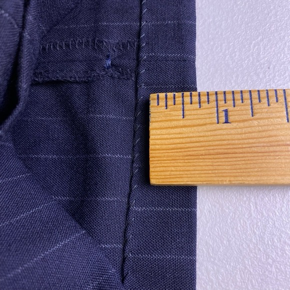 Brooks Brothers Makers Trousers (38x31.5) Mens Brooksease Chalk Stripe Dark Navy - Picture 7 of 9
